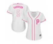 Women's Majestic Pittsburgh Pirates #5 Josh Harrison Replica White Fashion Cool Base MLB Jersey Women's Majestic Pittsburgh Pirates #5 Josh Harrison Replica White Fashion Cool Base MLB Jersey