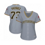 Women's Majestic Pittsburgh Pirates #73 Felipe Vazquez Authentic Grey Road Cool Base MLB Jersey Women's Majestic Pittsburgh Pirates #73 Felipe Vazquez Authentic Grey Road Cool Base MLB Jersey