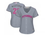 Women's Pittsburgh Pirates #22 Andrew McCutchen Grey Mother's Day Cool Base Stitched MLB Jersey Women's Pittsburgh Pirates #22 Andrew McCutchen Grey Mother's Day Cool Base Stitched MLB Jersey