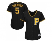 Women's Pittsburgh Pirates #5 Josh Harrison Black Alternate Stitched MLB Jersey Women's Pittsburgh Pirates #5 Josh Harrison Black Alternate Stitched MLB Jersey