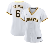 Women's Pittsburgh Pirates #6 Konnor Griffin Nike White Home Replica Jersey Women's Pittsburgh Pirates #6 Konnor Griffin Nike White Home Replica Jersey