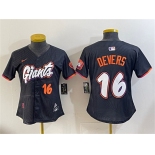 Women's San Francisco Giants #16 Rafael Devers Anthracite 2025 City Connect Limited Stitched Baseball Jersey