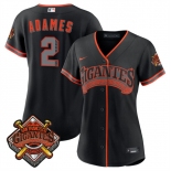 Women's San Francisco Giants #2 Willy Adames Black 2026 Alternate Stadium Stitched Baseball Jersey