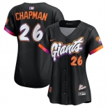 Women's San Francisco Giants #26 Matt Chapman Anthracite 2025 City Connect Limited Stitched Baseball Jersey