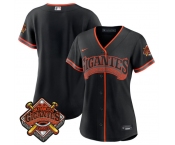 Women's San Francisco Giants Blank Black 2026 Alternate Stadium Stitched Baseball Jersey Women's San Francisco Giants Blank Black 2026 Alternate Stadium Stitched Baseball Jersey