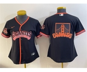 Women's San Francisco Giants Team Big Logo Black 2026 Alternate Stadium Stitched Baseball Jersey Women's San Francisco Giants Team Big Logo Black 2026 Alternate Stadium Stitched Baseball Jersey