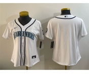 Women's Seattle Mariners Blank White Cool Base Stitched Baseball Jersey Women's Seattle Mariners Blank White Cool Base Stitched Baseball Jersey