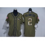 Women Majestic Toronto Blue Jays #2 Troy Tulowitzki Authentic Green Salute to Service MLB Jersey Women Majestic Toronto Blue Jays #2 Troy Tulowitzki Authentic Green Salute to Service MLB Jersey