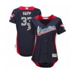 Women's Majestic Toronto Blue Jays #33 J.A. Happ Game Navy Blue American League 2018 MLB All-Star MLB Jersey Women's Majestic Toronto Blue Jays #33 J.A. Happ Game Navy Blue American League 2018 MLB All-Star MLB Jersey