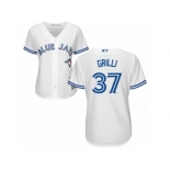 Women's Majestic Toronto Blue Jays #37 Jason Grilli Replica White Home MLB Jersey Women's Majestic Toronto Blue Jays #37 Jason Grilli Replica White Home MLB Jersey
