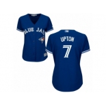 Women's Majestic Toronto Blue Jays #7 B.J. Upton Authentic Blue Alternate MLB Jersey Women's Majestic Toronto Blue Jays #7 B.J. Upton Authentic Blue Alternate MLB Jersey