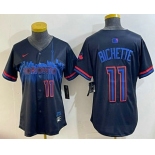 Women's Toronto Blue Jays #11 Bo Bichette Black 2024 City Connect Limited Jersey Women's Toronto Blue Jays #11 Bo Bichette Black 2024 City Connect Limited Jersey