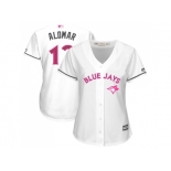 Women's Toronto Blue Jays #12 Roberto Alomar White Mother's Day Cool Base Stitched MLB Jersey Women's Toronto Blue Jays #12 Roberto Alomar White Mother's Day Cool Base Stitched MLB Jersey