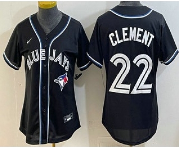 Women's Toronto Blue Jays #22 Ernie Clement 2026 Black Fashion Cool Base Jersey