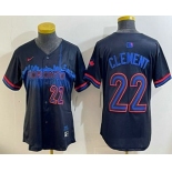 Women's Toronto Blue Jays #22 Ernie Clement Black City Limited Jersey Women's Toronto Blue Jays #22 Ernie Clement Black City Limited Jersey