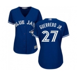 Women's Toronto Blue Jays #27 Vladimir Guerrero Jr. Authentic Blue Alternate Baseball Jersey Women's Toronto Blue Jays #27 Vladimir Guerrero Jr. Authentic Blue Alternate Baseball Jersey