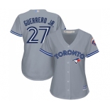 Women's Toronto Blue Jays #27 Vladimir Guerrero Jr. Authentic Grey Road Baseball Jersey Women's Toronto Blue Jays #27 Vladimir Guerrero Jr. Authentic Grey Road Baseball Jersey