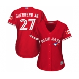 Women's Toronto Blue Jays #27 Vladimir Guerrero Jr. Authentic Scarlet Alternate Baseball Jersey Women's Toronto Blue Jays #27 Vladimir Guerrero Jr. Authentic Scarlet Alternate Baseball Jersey