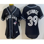 Women's Toronto Blue Jays #39 Trey Yesavage 2026 Black Fashion Cool Base Jersey Women's Toronto Blue Jays #39 Trey Yesavage 2026 Black Fashion Cool Base Jersey
