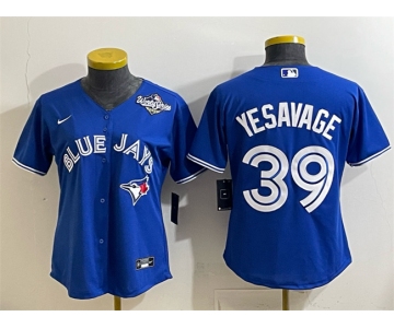 Women's Toronto Blue Jays #39 Trey Yesavage Royal 2025 World Series Cool Base Stitched Baseball Jersey