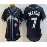 Women's Toronto Blue Jays #7 Kazuma Okamoto 2026 Black Fashion Cool Base Jersey