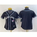 Women's Toronto Blue Jays Blank 2026 Fashion Replica Black Out Stitched Baseball Jersey