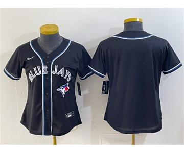 Women's Toronto Blue Jays Blank 2026 Fashion Replica Black Out Stitched Baseball Jersey