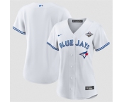 Women's Toronto Blue Jays Blank White 2025 World Series Home Cool Base Stitched Baseball Jersey Women's Toronto Blue Jays Blank White 2025 World Series Home Cool Base Stitched Baseball Jersey