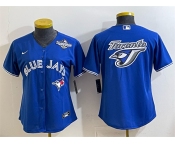 Women's Toronto Blue Jays Team Big Logo Royal 2025 World Series Cool Base Stitched Baseball Jersey Women's Toronto Blue Jays Team Big Logo Royal 2025 World Series Cool Base Stitched Baseball Jersey