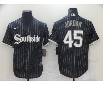 Youth Chicago White Sox #45 Michael Jordan 2021 City Connect Replica Black Jersey
