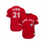 Youth Majestic Toronto Blue Jays #21 Roger Clemens Authentic Red Canada Day MLB Jersey Youth Majestic Toronto Blue Jays #21 Roger Clemens Authentic Red Canada Day MLB Jersey