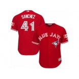 Youth Majestic Toronto Blue Jays #41 Aaron Sanchez Authentic Red Canada Day MLB Jersey Youth Majestic Toronto Blue Jays #41 Aaron Sanchez Authentic Red Canada Day MLB Jersey