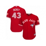 Youth Majestic Toronto Blue Jays #43 R.A. Dickey Authentic Red Canada Day MLB Jersey Youth Majestic Toronto Blue Jays #43 R.A. Dickey Authentic Red Canada Day MLB Jersey