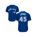 Youth Majestic Toronto Blue Jays #45 Francisco Liriano Replica Blue Alternate MLB Jersey Youth Majestic Toronto Blue Jays #45 Francisco Liriano Replica Blue Alternate MLB Jersey