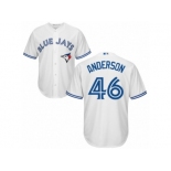 Youth Majestic Toronto Blue Jays #46 Brett Anderson Authentic White Home MLB Jersey Youth Majestic Toronto Blue Jays #46 Brett Anderson Authentic White Home MLB Jersey