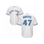 Youth Majestic Toronto Blue Jays #47 Miguel Montero Authentic White Home MLB Jersey Youth Majestic Toronto Blue Jays #47 Miguel Montero Authentic White Home MLB Jersey