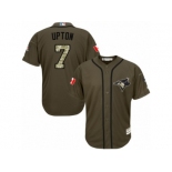 Youth Majestic Toronto Blue Jays #7 B.J. Upton Replica Green Salute to Service MLB Jersey Youth Majestic Toronto Blue Jays #7 B.J. Upton Replica Green Salute to Service MLB Jersey