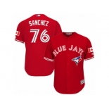 Youth Majestic Toronto Blue Jays #76 Tony Sanchez Authentic Red Canada Day MLB Jersey Youth Majestic Toronto Blue Jays #76 Tony Sanchez Authentic Red Canada Day MLB Jersey