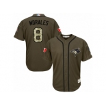 Youth Majestic Toronto Blue Jays #8 Kendrys Morales Authentic Green Salute to Service MLB Jersey Youth Majestic Toronto Blue Jays #8 Kendrys Morales Authentic Green Salute to Service MLB Jersey