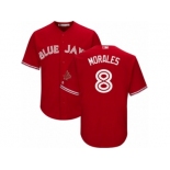 Youth Majestic Toronto Blue Jays #8 Kendrys Morales Authentic Red Canada Day MLB Jersey Youth Majestic Toronto Blue Jays #8 Kendrys Morales Authentic Red Canada Day MLB Jersey