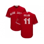 Youth Toronto Blue Jays #11 Kevin Pillar Red Cool Base Canada Day Stitched MLB Jersey Youth Toronto Blue Jays #11 Kevin Pillar Red Cool Base Canada Day Stitched MLB Jersey