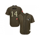 Youth Toronto Blue Jays #14 Justin Smoak Green Salute to Service Stitched MLB Jersey Youth Toronto Blue Jays #14 Justin Smoak Green Salute to Service Stitched MLB Jersey