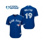 Youth Toronto Blue Jays #19 Paul Molitor Blue Cool Base Stitched MLB Jersey Youth Toronto Blue Jays #19 Paul Molitor Blue Cool Base Stitched MLB Jersey
