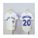 Youth Toronto Blue Jays #20 Josh Donaldson Majestic White 40th Anniversary Patch Cool Base Jersey Youth Toronto Blue Jays #20 Josh Donaldson Majestic White 40th Anniversary Patch Cool Base Jersey