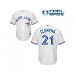 Youth Toronto Blue Jays #21 Roger Clemens White Cool Base Stitched MLB Jersey Youth Toronto Blue Jays #21 Roger Clemens White Cool Base Stitched MLB Jersey
