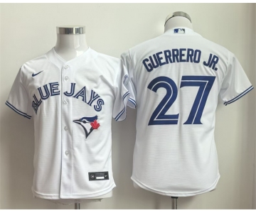 Youth Toronto Blue Jays #27 Vladimir Guerrero Jr. White Limited Stitched Baseball Jersey