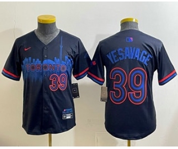 Youth Toronto Blue Jays #39 Trey Yesavage Black City Limited Jersey