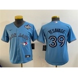 Youth Toronto Blue Jays #39 Trey Yesavage Blue 2025 World Series Cool Base Stitched Baseball Jersey Youth Toronto Blue Jays #39 Trey Yesavage Blue 2025 World Series Cool Base Stitched Baseball Jersey