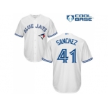 Youth Toronto Blue Jays #41 Aaron Sanchez White Cool Base Stitched MLB Jersey Youth Toronto Blue Jays #41 Aaron Sanchez White Cool Base Stitched MLB Jersey