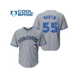 Youth Toronto Blue Jays #55 Russell Martin Grey Cool Base Stitched MLB Jersey Youth Toronto Blue Jays #55 Russell Martin Grey Cool Base Stitched MLB Jersey